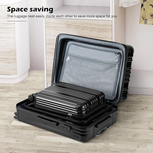 COOLIFE PC+ABS Suitcase Set with TSA Lock Spinner