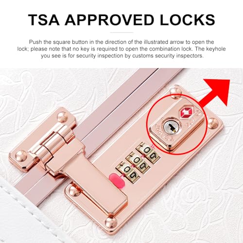 Vintage Suitcase Set for Women, 2-Piece Designer Trunk