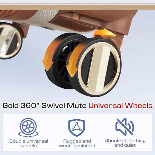 Joyway 3-Piece Expandable White Luggage Set with TSA Lock