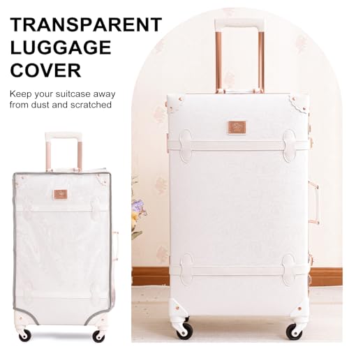 Vintage Suitcase Set for Women, 2-Piece Designer Trunk