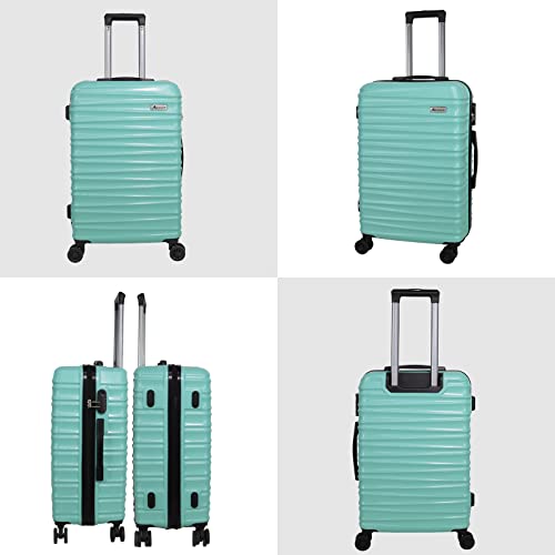 Aklsvion 3-Piece Luggage Set: Durable Lightweight Mint Green