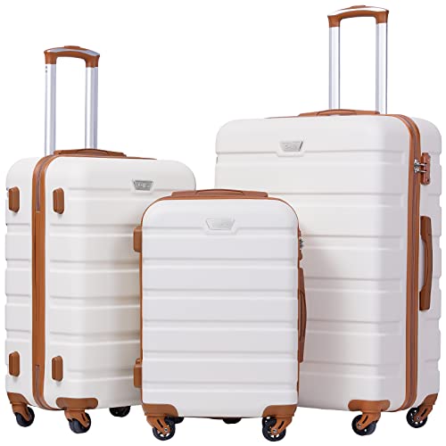 Coolife 3 Piece Suitcase Set with TSA Lock