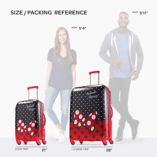 Disney Minnie Mouse Red Bow Hardside Luggage Set