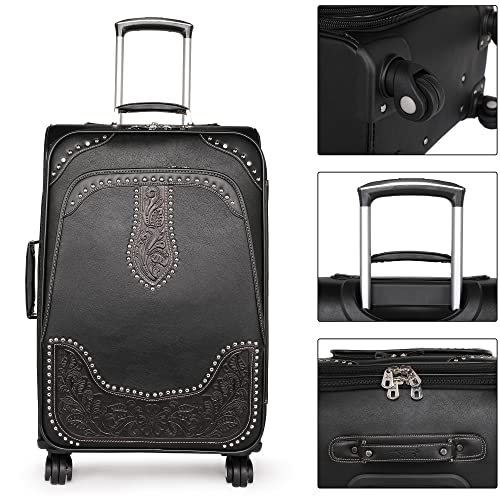 Montana West Western Tooling 3 Piece Luggage Set
