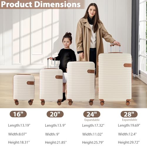 Merax Hardshell 4-Piece Suitcase Set with TSA Lock