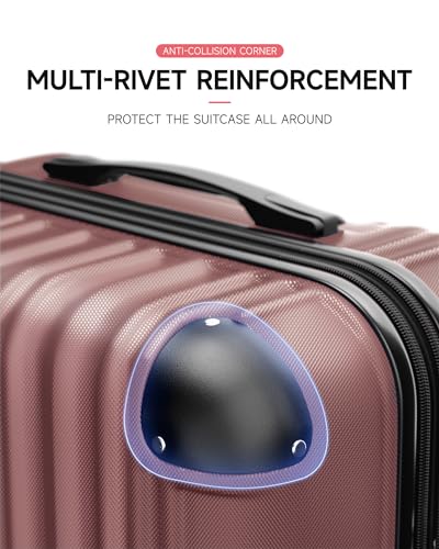 SunnyTour Hard Shell Spinner Luggage Set, 3 Pieces