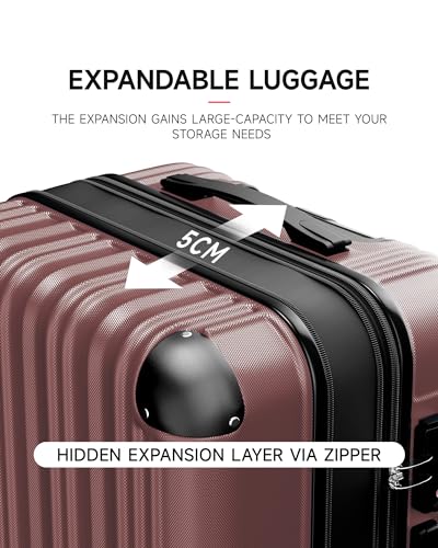 SunnyTour Hard Shell Spinner Luggage Set, 3 Pieces