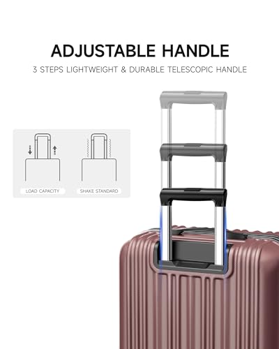 SunnyTour Hard Shell Spinner Luggage Set, 3 Pieces