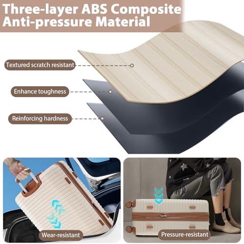 Merax Hardshell 4-Piece Suitcase Set with TSA Lock