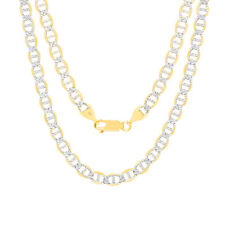 10k Gold Mariner Chain with Two Tone Pendant
