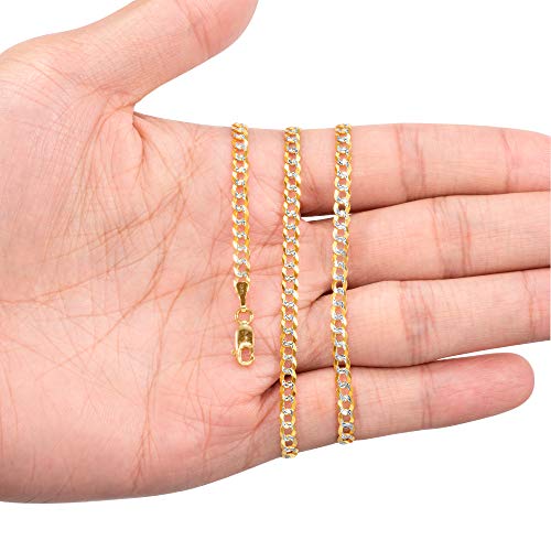 Nuragold 14k Yellow Gold Cuban Chain Pendant Necklace