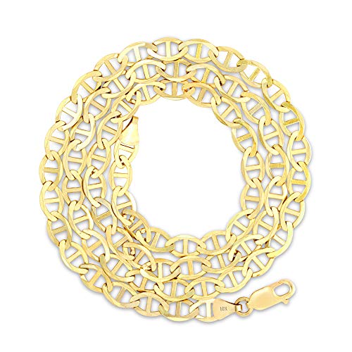 Nuragold 10k Yellow Gold Anchor Mariner Link Chain