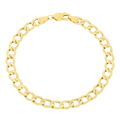 14k Yellow Gold Cuban Curb Link Chain Bracelet