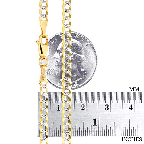 Nuragold 14k Yellow Gold Cuban Chain Pendant Necklace