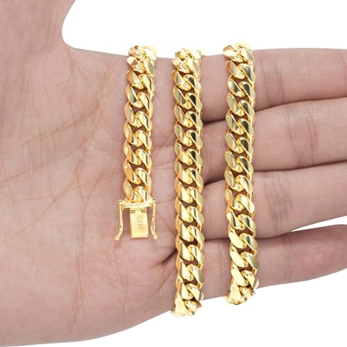 Nuragold 14k Yellow Gold Miami Cuban Link Bracelet