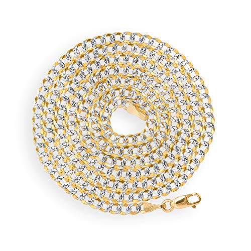 Nuragold 10k Yellow Gold Cuban Chain Necklace