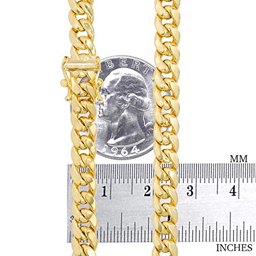 Nuragold 10k Yellow Gold Miami Cuban Link Bracelet