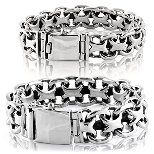 VY Sterling Silver Biker Men Bracelet - Thailand