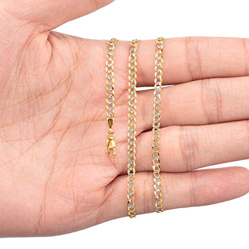 Nuragold 10k Yellow Gold Cuban Chain Necklace
