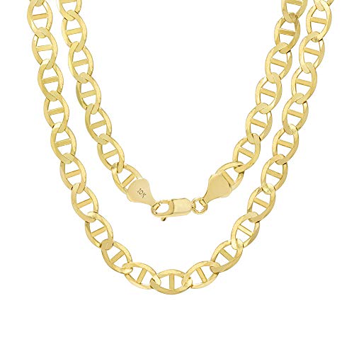 Nuragold 10k Anchor Mariner Link Chain Necklace