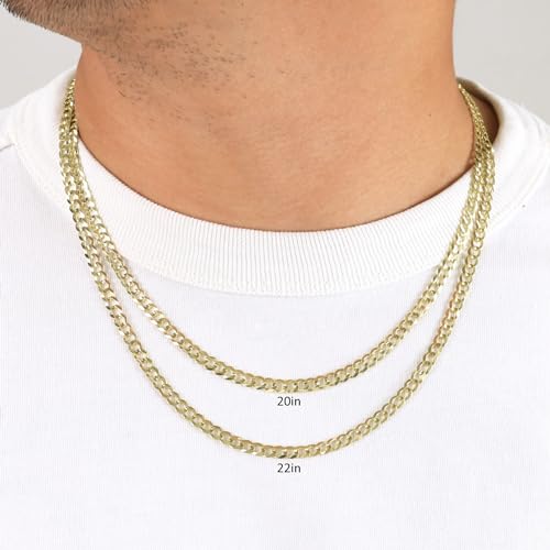 Nuragold 14k Yellow Gold Curb Link Chain Necklace