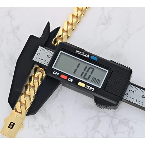Nuragold 10k Yellow Gold Cuban Link Chain Necklace