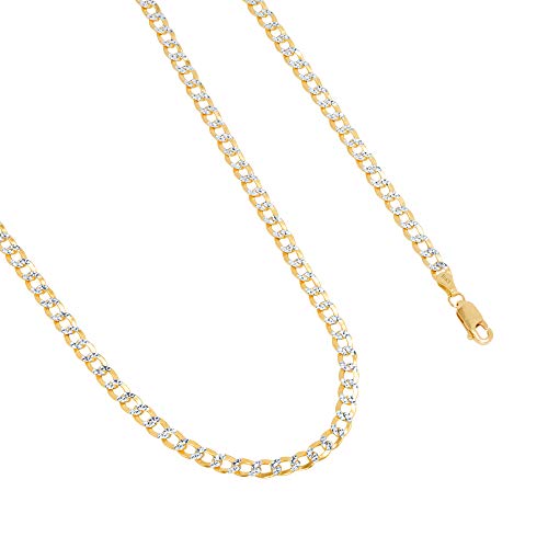 Nuragold 10k Yellow Gold Cuban Chain Necklace