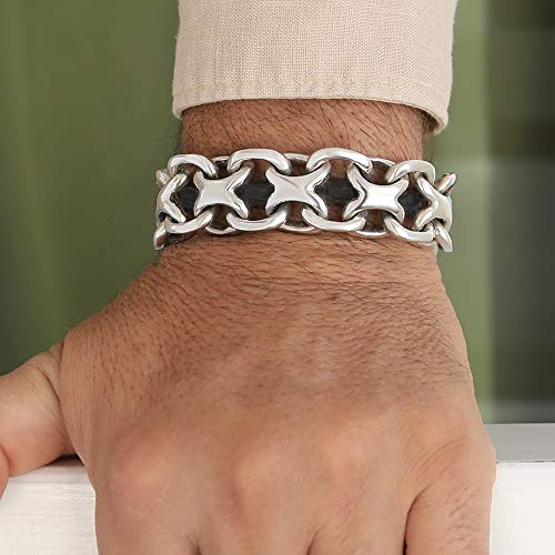 VY Sterling Silver Biker Men Bracelet - Thailand