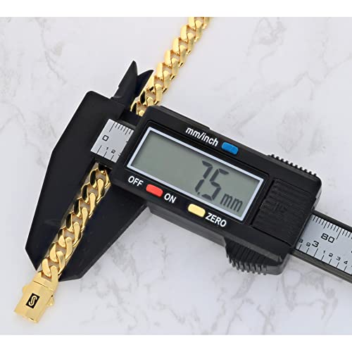 Nuragold 10k Yellow Gold Cuban Link Chain Necklace