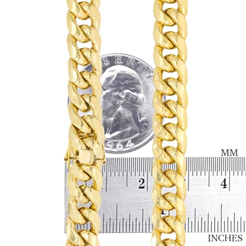 Nuragold 14k Yellow Gold Miami Cuban Link Bracelet
