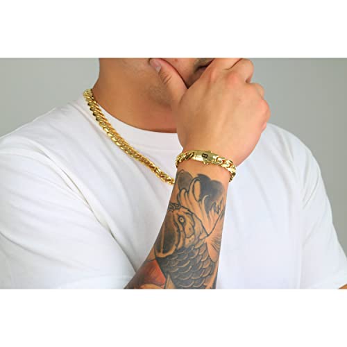 Nuragold 10k Yellow Gold Cuban Link Chain Necklace