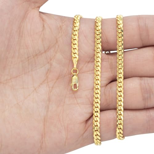Nuragold 10k Yellow Gold Cuban Link Bracelet