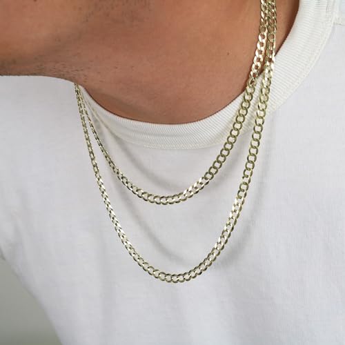 10k Yellow Gold 6mm Cuban Curb Chain Necklace