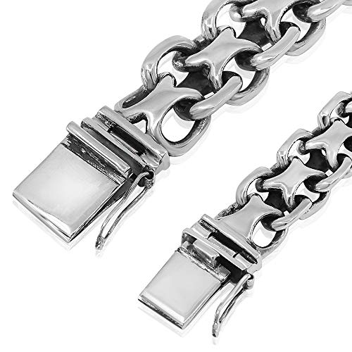 VY Sterling Silver Biker Men Bracelet - Thailand