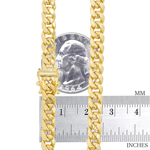 14k Yellow Gold Miami Cuban Link Chain Necklace