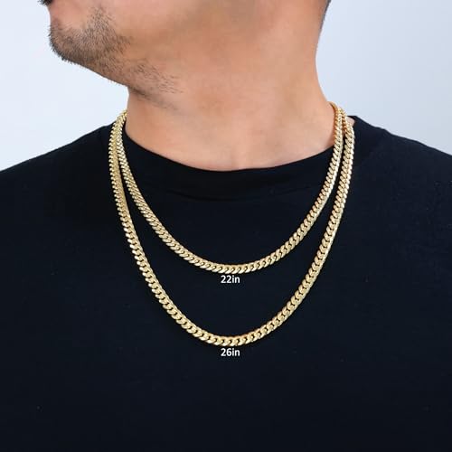 Nuragold 14k Yellow Gold Miami Cuban Link Necklace