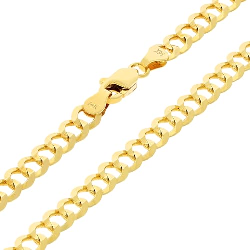 Nuragold 14k Yellow Gold Curb Link Chain Necklace