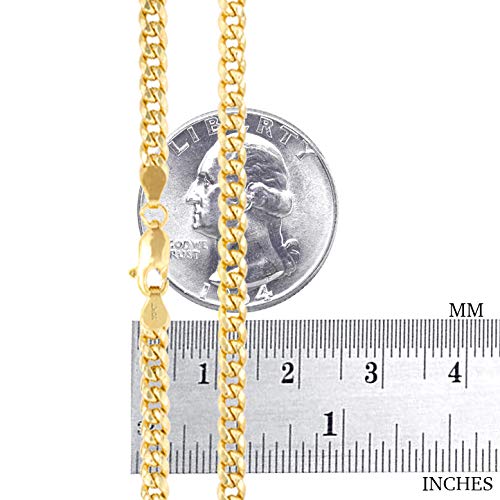 Nuragold 10k Yellow Gold Cuban Link Bracelet