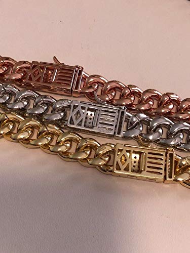 925 Sterling Silver Iced Out Cuban Link Set