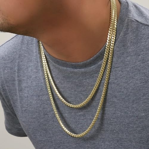 14k Yellow Gold Miami Cuban Link Chain Necklace