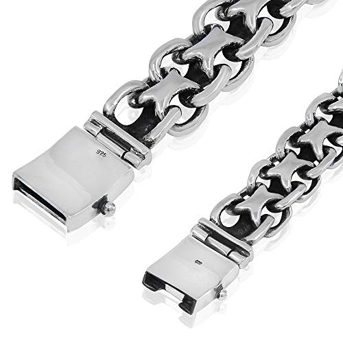 VY Sterling Silver Biker Men Bracelet - Thailand