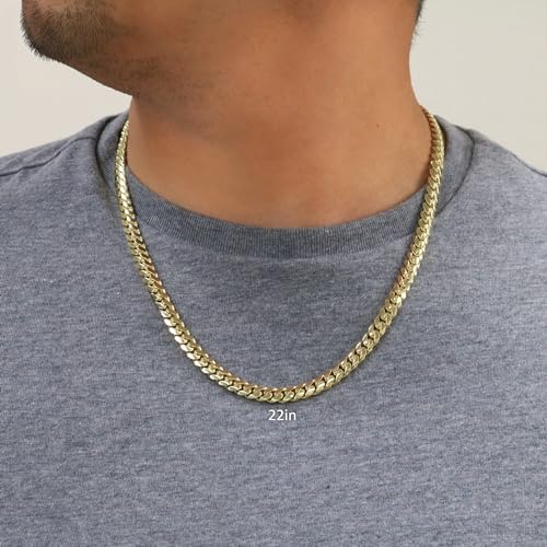Nuragold 10k Yellow Gold 7mm Miami Cuban Link