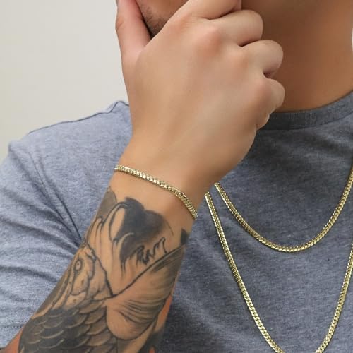 Nuragold 10k Yellow Gold Cuban Link Bracelet