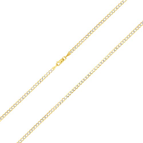 Nuragold 10k Yellow Gold Cuban Chain Necklace