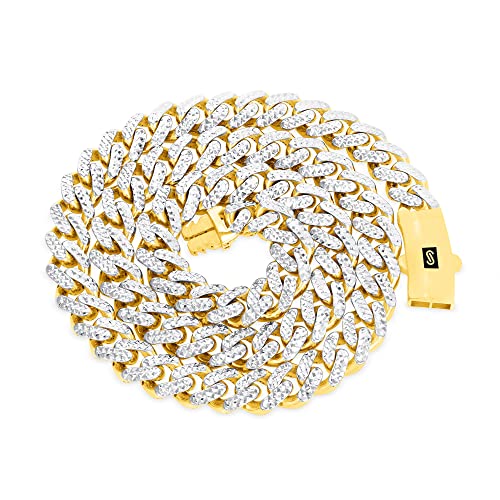 Nuragold 10k Yellow Gold Cuban Link Bracelet Men's