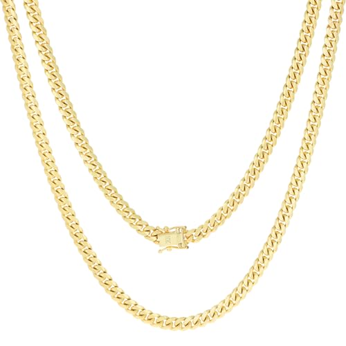 Nuragold 10k Yellow Gold 5mm Miami Cuban Link