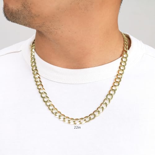 Nuragold 14k Yellow Gold Cuban Curb Link Chain