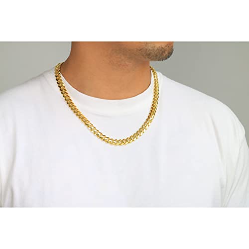 Nuragold 10k Yellow Gold 9mm Miami Cuban Chain