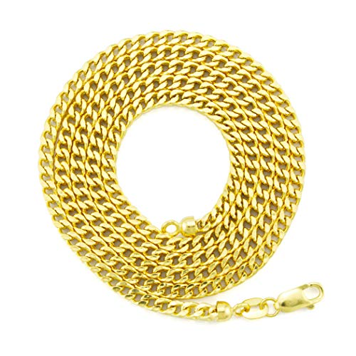 10k Yellow Gold 4mm Franco Chain Necklace, Mens VIP