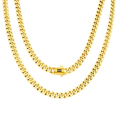 VIP Men's Yellow Gold Cuban Link Chain Necklace